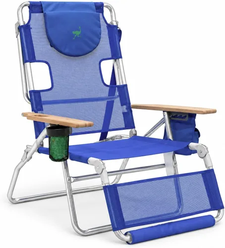 Vista 13 de Ostrich The Original 3N1 - Sillón reclinable, asiento de playa relajante Azul