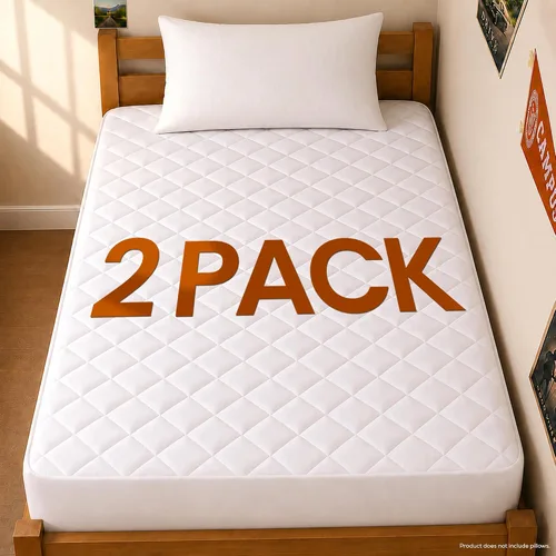 Vista 15 de Utopia Bedding Protector de colchón acolchado (individual) – Protector de colchón elástico ajustable – La funda de colchón se estira hasta 16 Blanco
