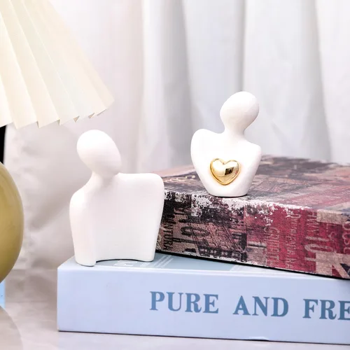 Vista 3 de Decoración de habitación para parejas, escultura de amor abrazable, decoración del hogar, adornos para sala, adornos para estantes, regalo para San