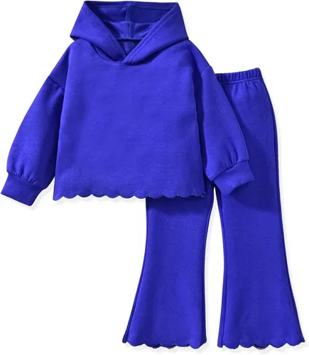 Vista 8 de Aalizzwell Conjunto de sudadera para niña pequeña 2-5T Rosa