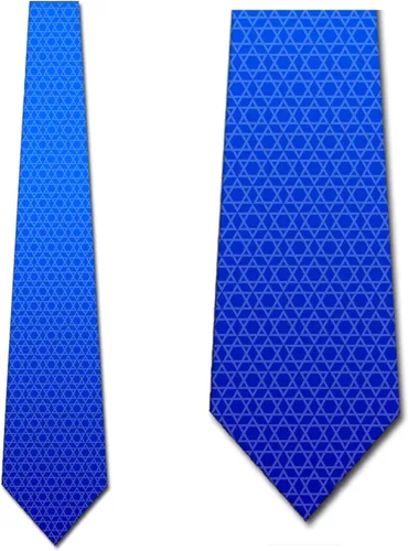 Vista 2 de Three Rooker Star of David Ties - Corbata religiosa para hombre