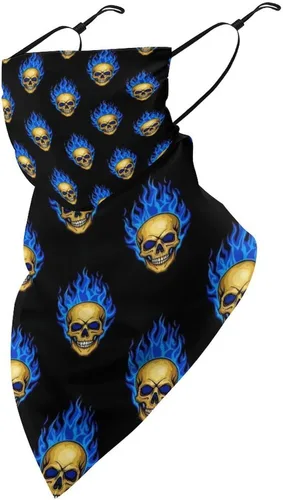 Vista 13 de Bufanda de protección solar UV, bufanda triangular reutilizable con lazo para las orejas