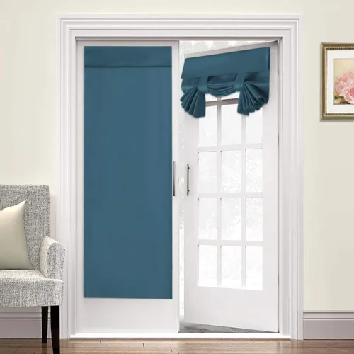 Vista 165 de Turquoize Cortinas Opacas con Aislamiento Térmico Paneles de Tratamiento de Ventanas con Bolsillo para Barra Paneles de Ventana para Ventanas