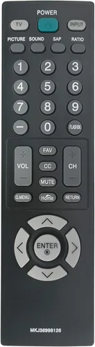 Vista 2 de MKJ36998126 Reemplazo remoto para LG TV 32LV2400 42LV4400 47LV4400 55LV4400 32LV2400-UA 47LV4400-UA 55LV4400-UA 42LV4400-UA 32LV24004UA 7LV440 0UA