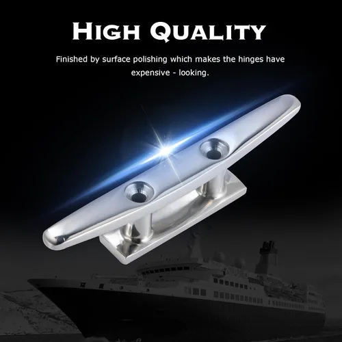 Vista 4 de CHANGE MOORE Boat Cleat Open Base Boat Cleat, Dock Cleats 4 inch Dock Cleat 316 Stainless Steel Boat Mooring Accessories, Include Installation