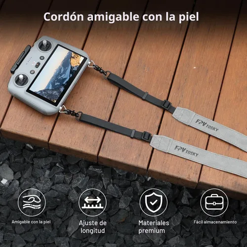Vista 5 de FPVtosky Controlador RC 2 más kit de protector para DJI Lito X1/Mini 5 Pro/4 Pro/Flip/Air 3S, kit incluye cubierta de capó solar RC 2, cordón RC2