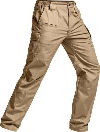 Vista 9 de CQR Pantalones tácticos para hombre, resistentes al agua, pantalones cargo Ripstop, ligeros EDC trabajo, senderismo, ropa para exteriores