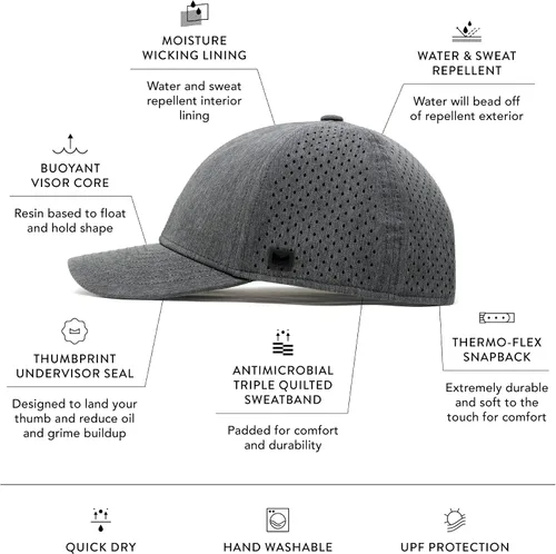 Vista 2 de melin A-Game Hydro, gorra de béisbol resistente al agua para hombres y mujeres