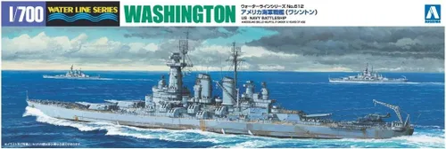 Vista 5 de Aoshima Bunka Kyozai 1/700 Water Line Series Acorazado azul marino de EE. UU. Modelo 611