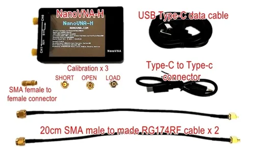 Vista 6 de Spectrum Analyzer, 2.8" LCD 1.5GHz NanoVNA-H HF VHF UHF UV Vector Network Analyzer Antenna Analyzer NanoVNA with SD Card Slot Spectrum
