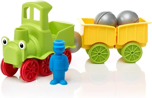 Vista 6 de SmartMax My First Animal Train STEM - Juego de descubrimiento magnético con tren móvil y animales suaves para edades de 1 a 5 años