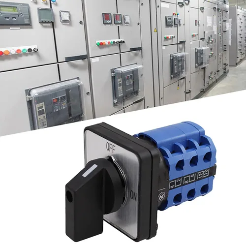 Vista 4 de Interruptor selector de cambio universal, interruptor de transferencia de energía, 2 posiciones 12 terminales, LW26-20 C06/3 380V 20A Motor