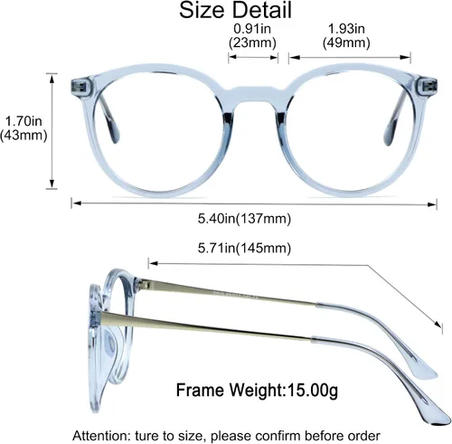 Vista 4 de Lentes de bloqueo de luz azul, antifatiga ocular, gafas de TV para mujer, antirreflejos