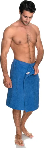 Vista 4 de TowelSelections Envoltura de ducha ajustable de algodón para hombre, para spa, baño, gimnasio