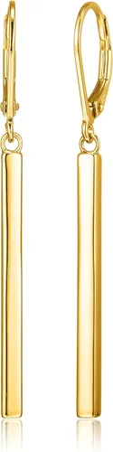 Vista 8 de Amazon Essentials Aretes colgantes de oro amarillo de 18 quilates o oro rosa de 14 quilates sobre plata esterlina (anteriormente colección Amazon)