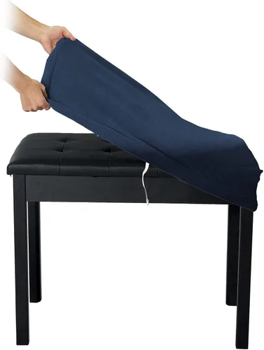 Vista 28 de SINOSSO Funda de terciopelo suave para banco de piano para 2 personas, (27.5"- 36.5") L x (12"- 16") A rectángulo elástico lavable funda protectora
