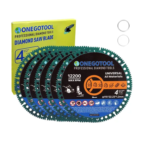 Vista 11 de Discos de corte indestructibles de 4-1/2 pulgadas para amoladora angular, ruedas de corte de 7/8" de diamante, herramienta de corte de metal, barra