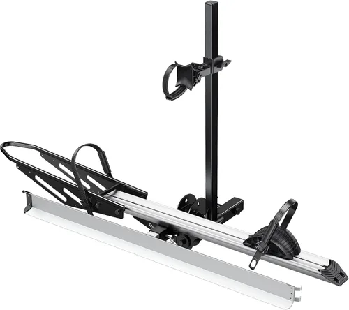 Vista 16 de Young 100 libras. Estante de aluminio para bicicletas y bicicletas eléctricas, se adapta a automóviles, SUV, furgonetas, caravanas y remolques