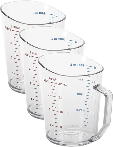 Vista 5 de Cambro Taza medida transparente de 1 cuarto de galón (100MCCW135)