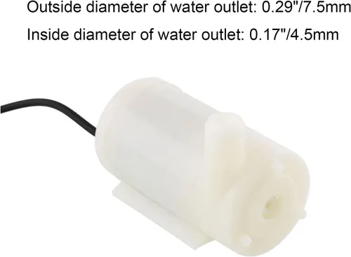 Vista 4 de 4 piezas DC 3-5V Micro Bomba de Agua Sumergible Mini con 2 piezas de Tubo de Vinilo Transparente Tubo de PVC Flexible (1M) para Acuarios Tanque