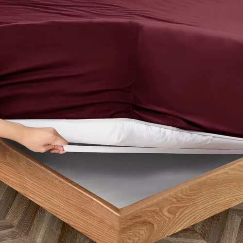 Vista 46 de Manyshofu Juego de sábanas de tamaño individual con bolsillos extra profundos, sábanas y fundas de almohada de 1800 hilos de lujo para hotel, juego