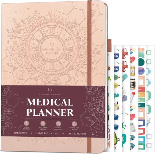 Vista 7 de Legend Medical Planner - Planificador Médico de 12 Meses, Diario Rastreador de Salud para Seguir Comidas, Síntomas, Presión Arterial, Resultados