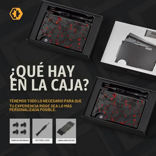 Vista 4 de Cartera Ridge para Hombres - Cartera Delgada Minimalista Compacta y Portarjetas, Carteras de Bolsillo Frontal con Protección RFID para Hombres