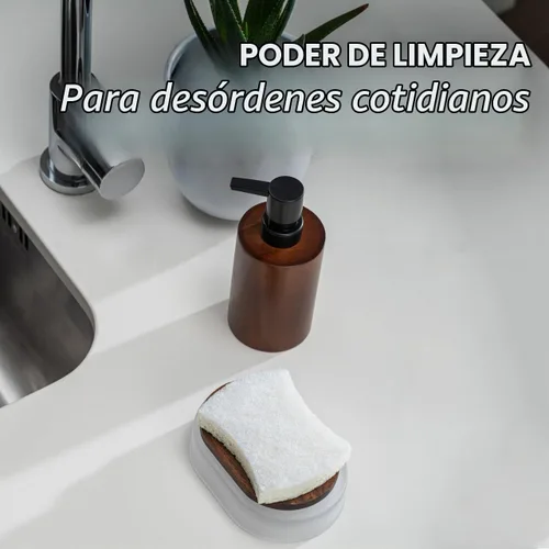 Vista 10 de Scotch-Brite Greener Clean - Esponja antiarañazos para limpieza, esponja para lavar platos, limpieza de cocina, rendimiento superior y fabricada