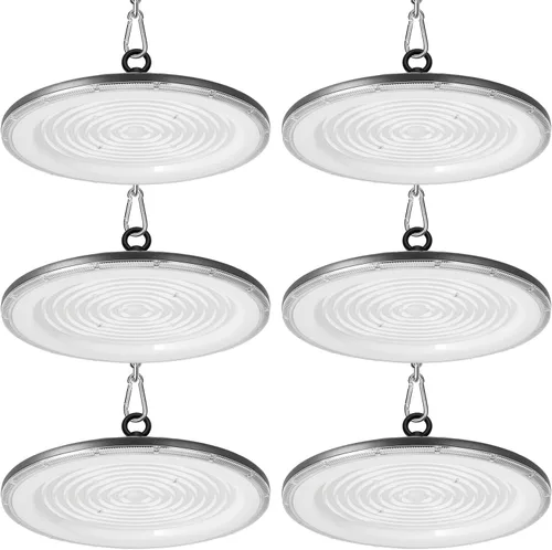 Vista 12 de loyal Luz LED de alta bahía, 500 W UFO High Bay Led Shop Lights 6000K 50000LM para almacén, taller, fábrica, gimnasio, garaje, granero, 2024, nuevo
