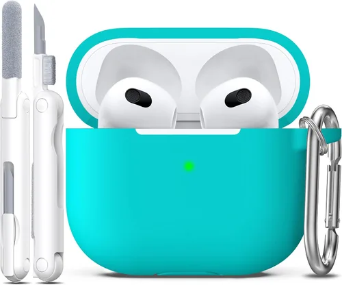 Vista 74 de R-fun for AirPods 2nd/1st Case Silicone Cover, Banana Violet Violeta plátano