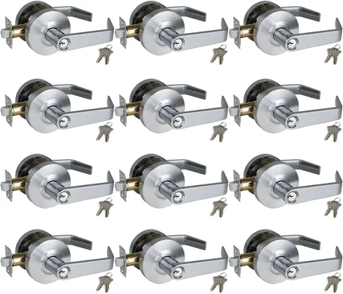 Vista 56 de ANSI Grado 2 Manija de Puerta de Entrada Comercial con Llave, Certificada UL, Cumple ADA, Cromo Satinado 26D, GRD2-72ET-1P