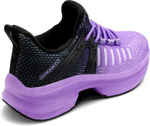 Vista 7 de Gokawyo Zapatos para caminar para mujer, zapatos de correr de malla transpirable