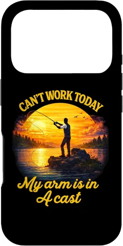 Vista 30 de Can't Work Today My Arm is in A Cast Fly Fishing Funny Humor Case for iPhone 17