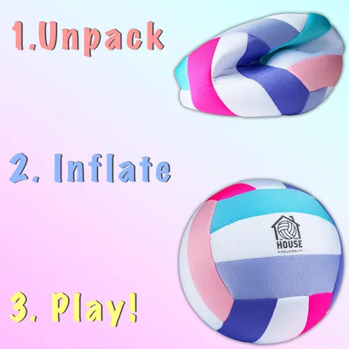 Vista 9 de in The House - Pelota de voleibol suave para interiores para niños y niñas (a partir de 3 años), sensación realista, pelota de entrenamiento