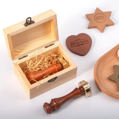 Vista 6 de Sello de cerámica personalizado, sello de latón de 0.472 in de grosor, sello para arcilla, regalos para cerámica, sello de arcilla, sello