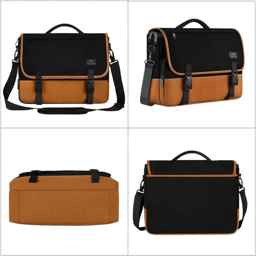 Vista 23 de MATEIN Bolsa tipo mensajero para hombres, mochila escolar para adolescentes, ligera de 17.3 pulgadas, maletín para laptop grande, bolsa cruzada