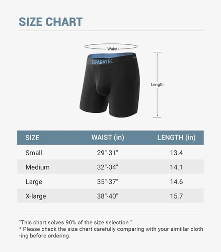 Vista 7 de Separatec Calzoncillos tipo bóxer de rayón de bambú para hombre, transpirables y suaves, con diseño de bolsa de malla, paquete de 7