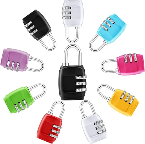 Vista 7 de Moxweyeni Paquete de 10 candados combinados para equipaje, estilo lindo Negro