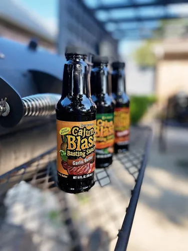 Vista 5 de Cajun Blast Spray para untar sazonado, mantequilla de ajo, botella de spray de barbacoa de 10 onzas, condimento cajún natural de Louisiana, spray