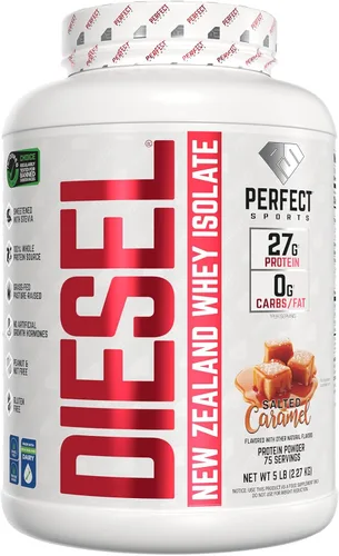 Vista 22 de PERFECT SPORTS Diesel 100% aislado de proteína de suero de Nueva Zelanda Endulzado con stevia, sin ingredientes artificiales, apto para dieta keto