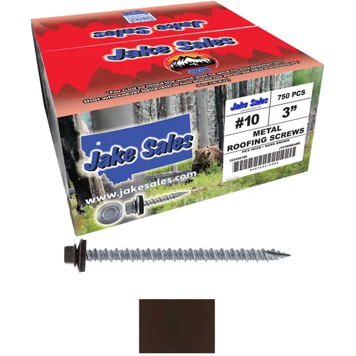 Vista 340 de Tornillos para techos de metal gris ABC 10 x 1 - Cabezal hexagonal - Arandela EPDM - Arandela de arranque automático/roscado - 1 bolsa - 250