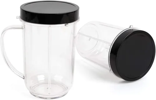 Vista 4 de Vasos de repuesto de 16 onzas para Magic Bullet, 6 piezas/juego de piezas compatibles con batidora Magic Bullet de 250 W MB1001, incluye tazas