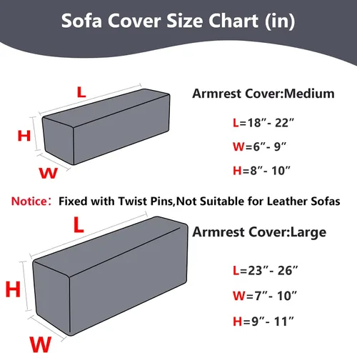 Vista 2 de Yoovat Fundas para Brazos de Sofá Sillón Reclinable Fundas para Reposabrazos Fundas Protectoras para Brazos de Silla