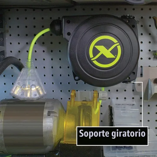 Vista 5 de Flexzilla Extensión retráctil 16/3 AWG 25' carrete de cable eléctrico, ZillaGreen, FZ8160253