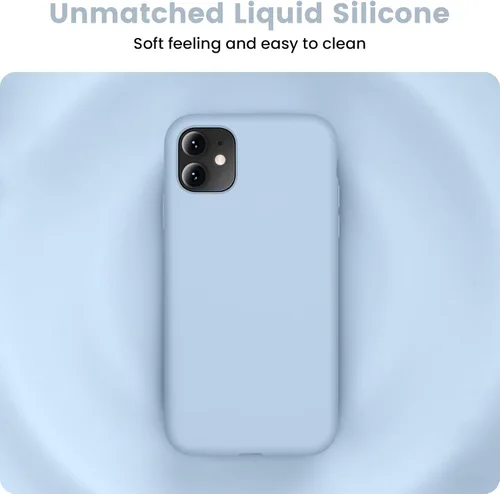 Vista 4 de Funda compatible con iPhone 11, silicona [forro de microfibra suave antiarañazos] [delgada a prueba de golpes] Funda mejorada para teléfono 11