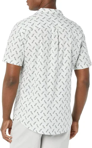 Vista 2 de Tienda Essentials Camisa de algodón con botones y manga corta para hombre