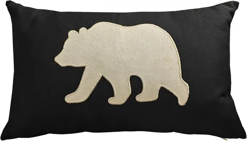 Vista 8 de Fundas de almohada lumbares de 12 x 20 pulgadas, con diseño de oso de algodón y lino, fundas de cojín bordadas para sofá, dormitorio (azul)
