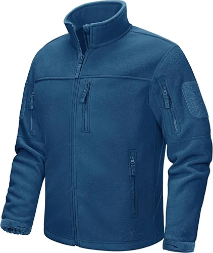 Vista 8 de CRYSULLY Chaqueta de forro polar para hombre, abrigo de trabajo táctico Verde militar