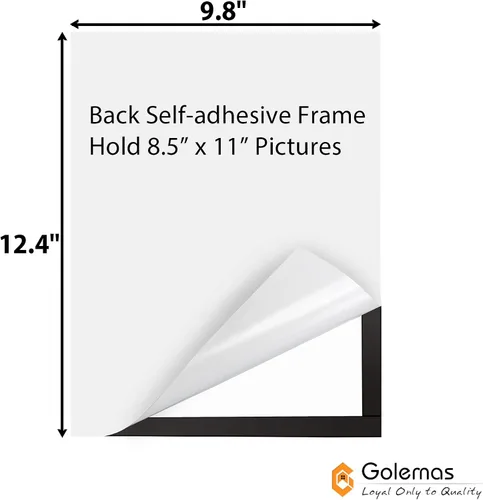 Vista 8 de Soporte magnético, 8.5 x 11 pulgadas, para montaje en pared, marcos de exhibición de documentos autoadhesivos, pantalla de doble cara para ventana