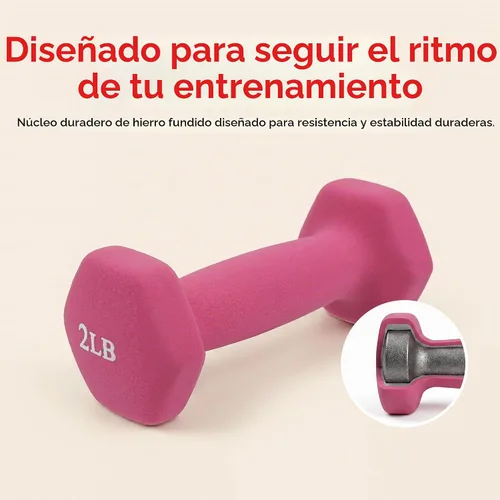 Vista 3 de Sunny Health & Fitness - Mancuerna de neopreno.